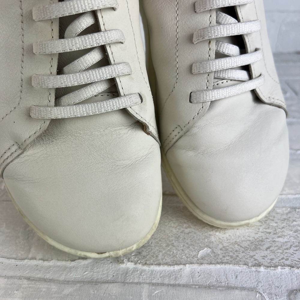 Keen KNX Leather Sneakers Womens 11 White Minimalist No Tie Lace Casual Neutral - Picture 13 of 14